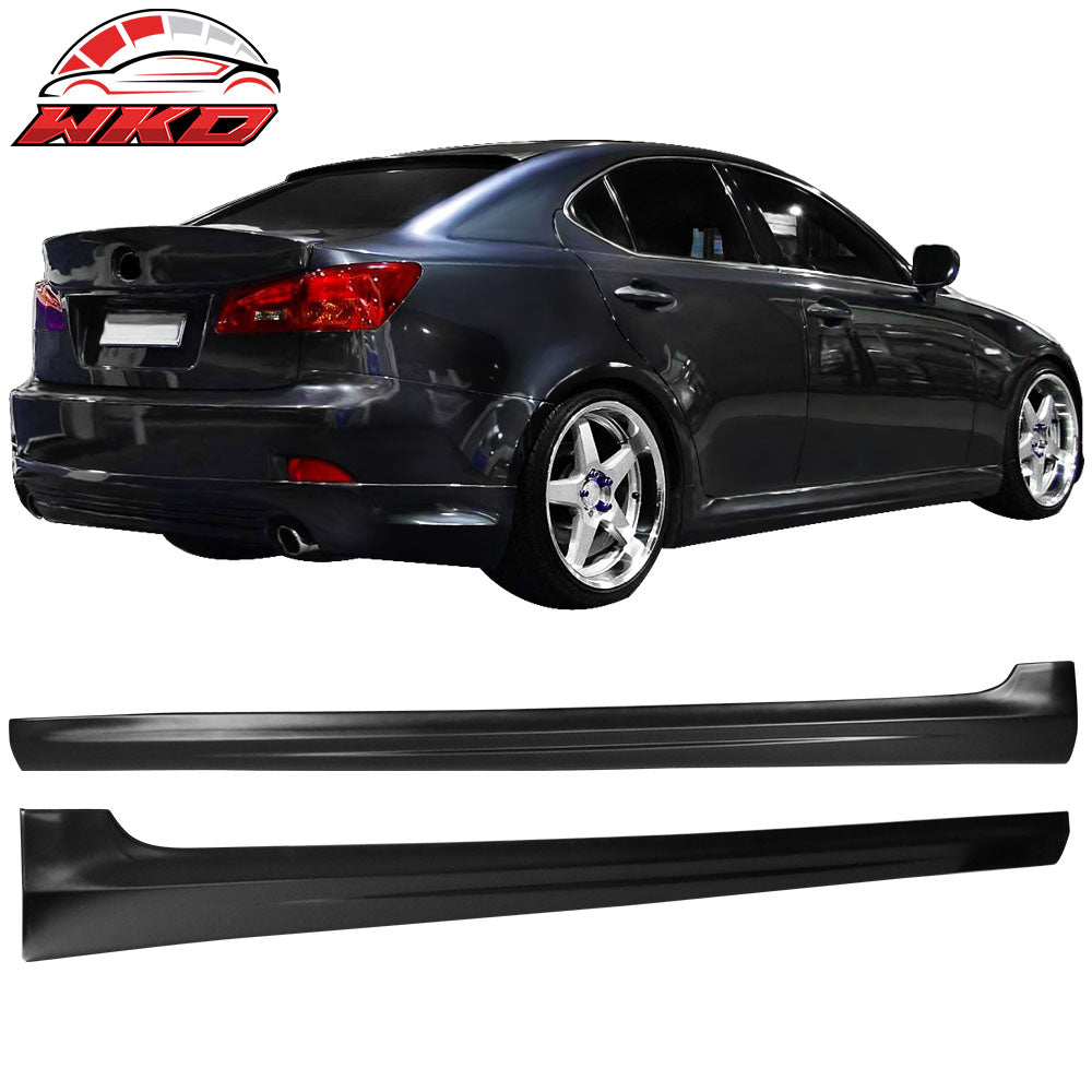 Fits 06-13 Lexus IS250 IS350 IN-S Style Side Skirts Matte Black PP Rocker Panel