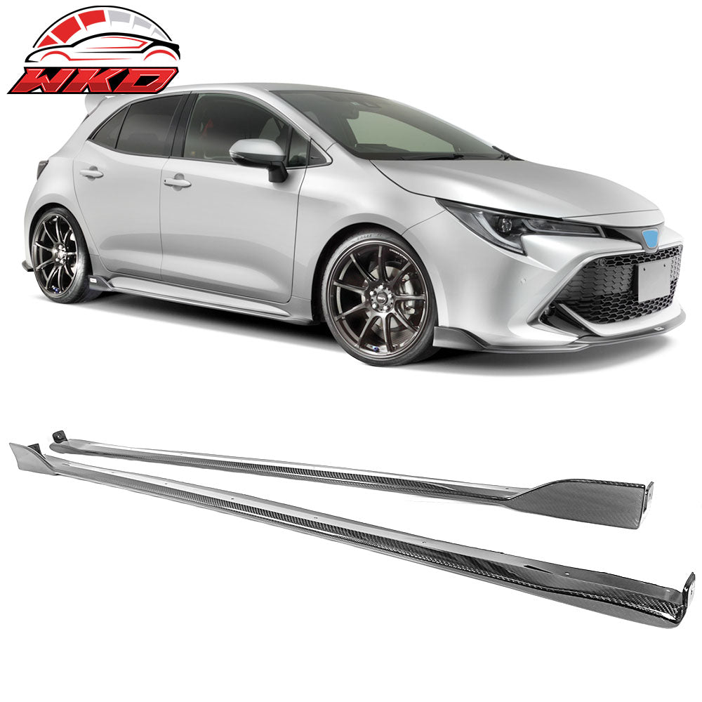 Fits 19-25 Toyota Corolla E210 Hatchback 5Dr Side Skirts Set - Carbon Fiber CF