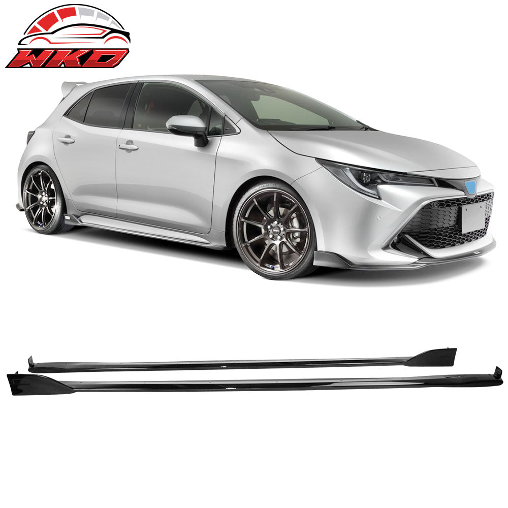 Fits 19-25 Toyota Corolla E210 Hatchback 5Dr Matte Black Side Skirts Set - ABS