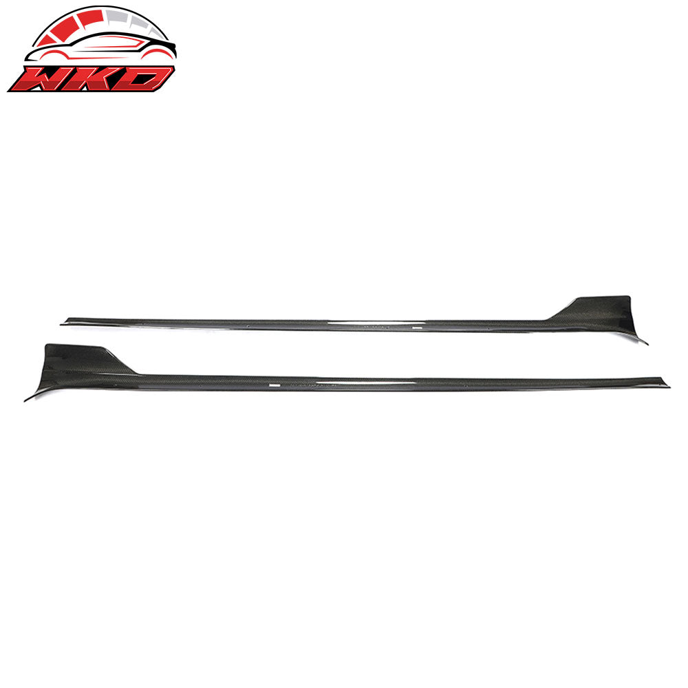 21-25 Tesla Model S Revozport Gloss Carbon Fiber Side Skirts Splitter Panel | Wholesale