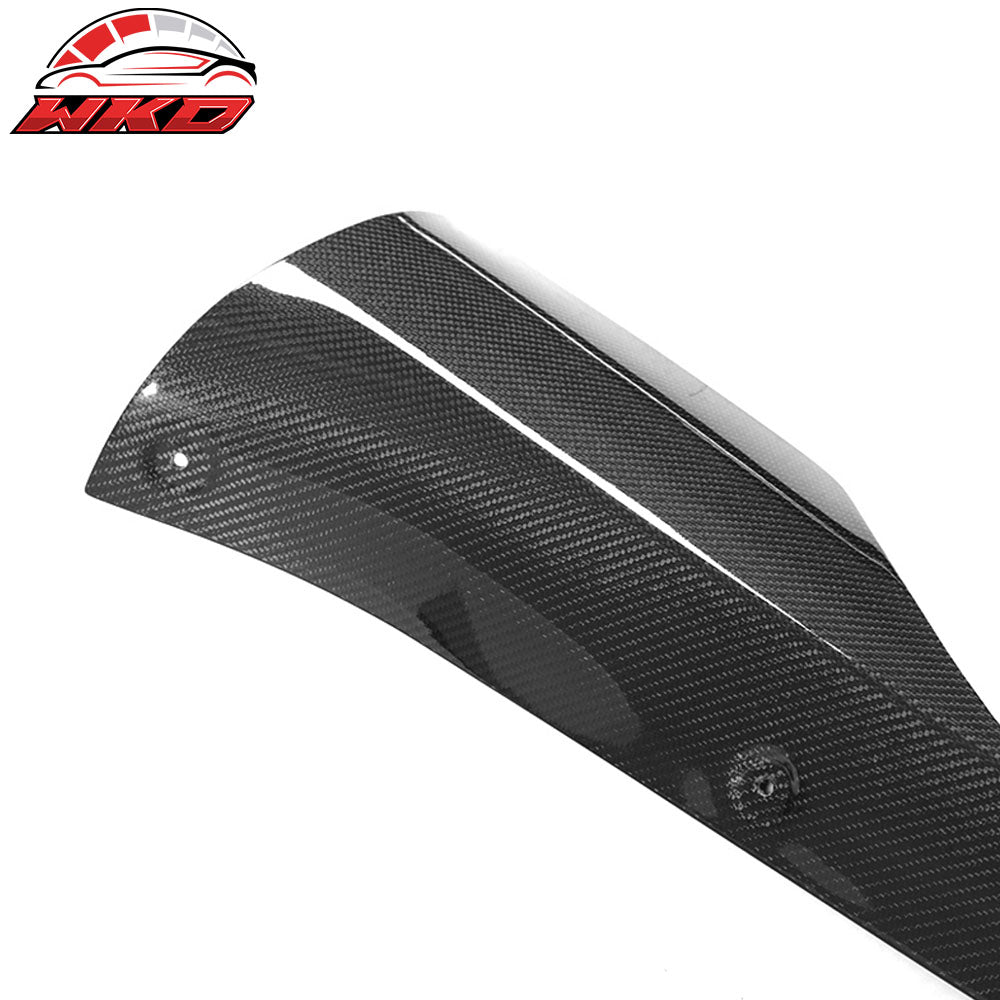 Fits 21-25 Tesla Model S Revozport Gloss Carbon Fiber Side Skirts Splitter Panel