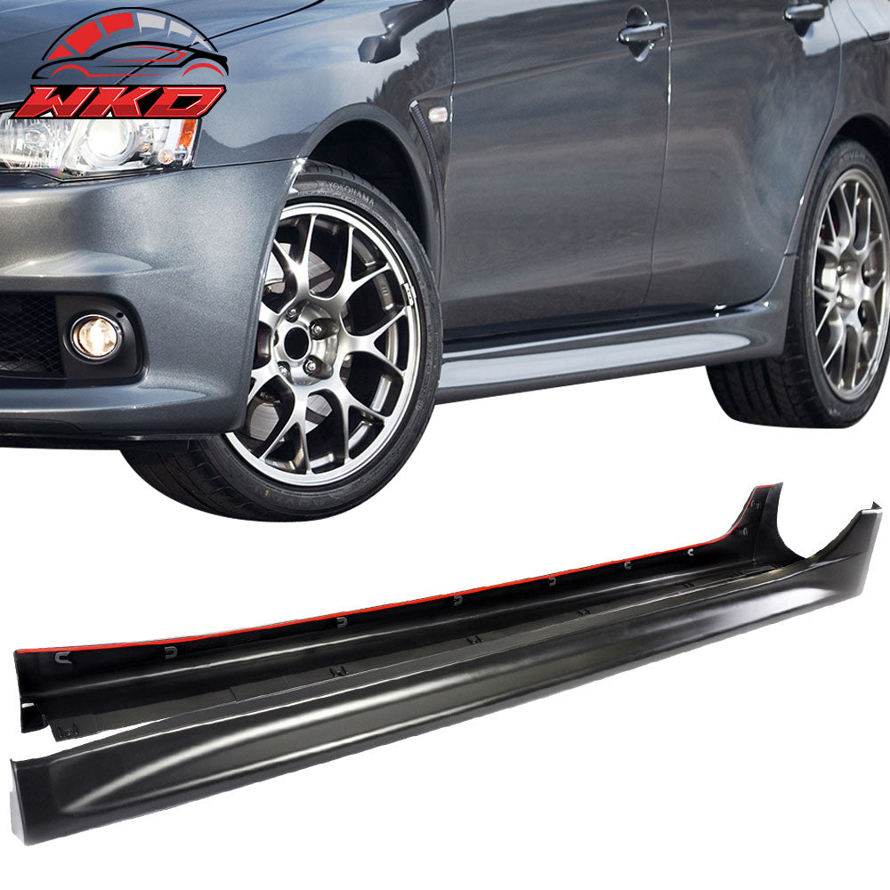 Fits 08-15 Mitsubishi Lancer EVO Side Skirts Extension Pair - PP
