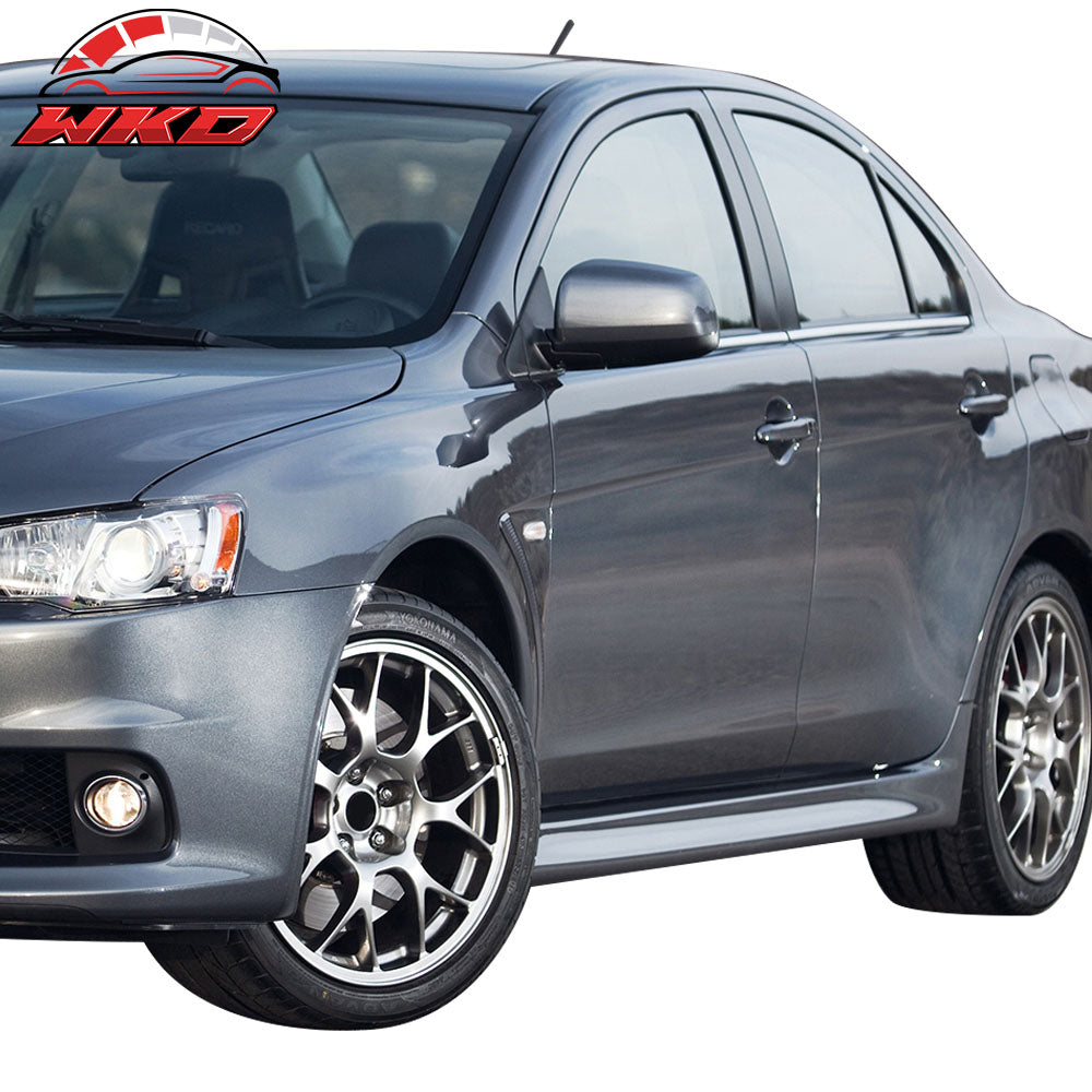Fits 08-15 Mitsubishi Lancer EVO Side Skirts Extension Pair - PP