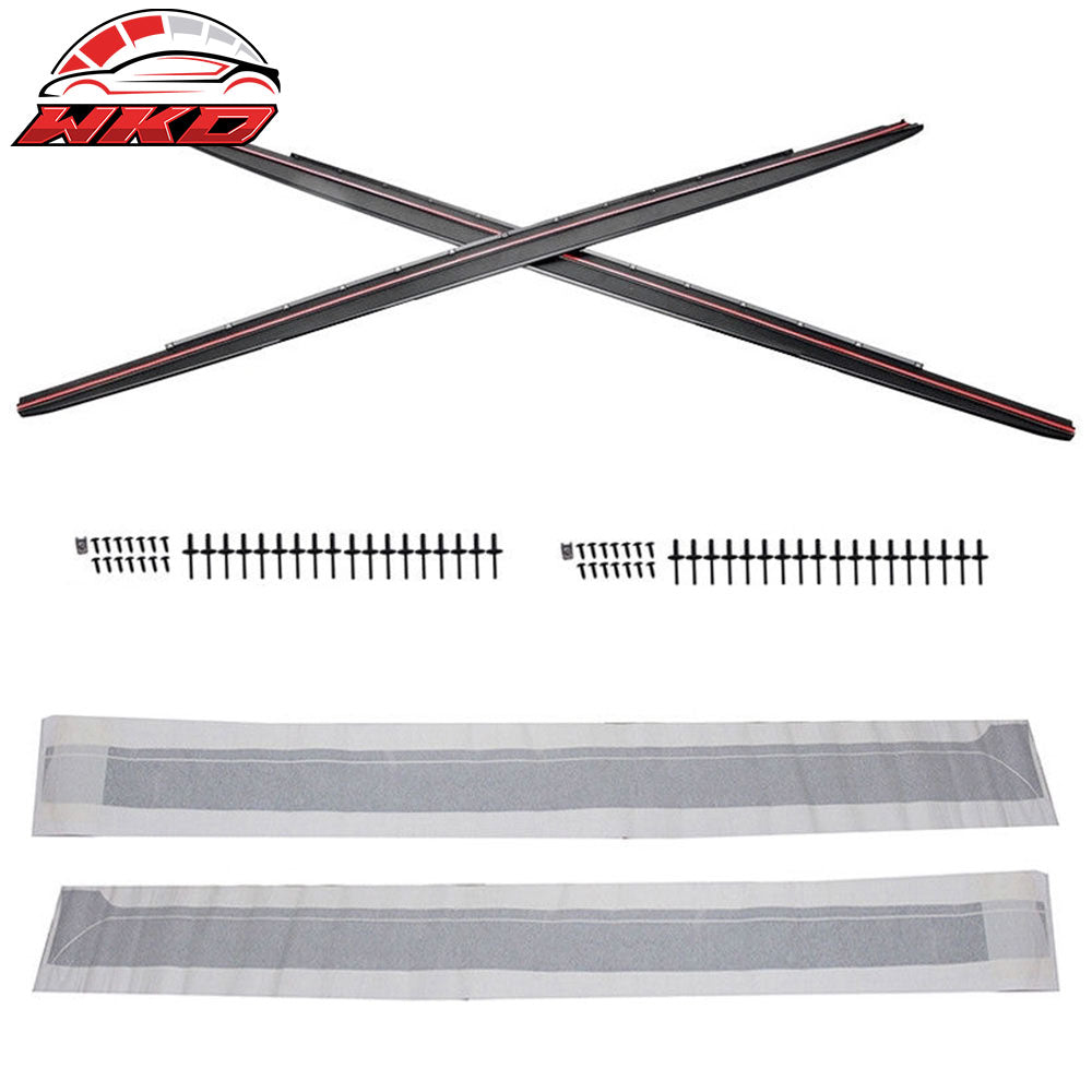 Fits 17-23 BMW 5 Series G30 MP Style Side Skirt Extension Sills & Decal Kit PP