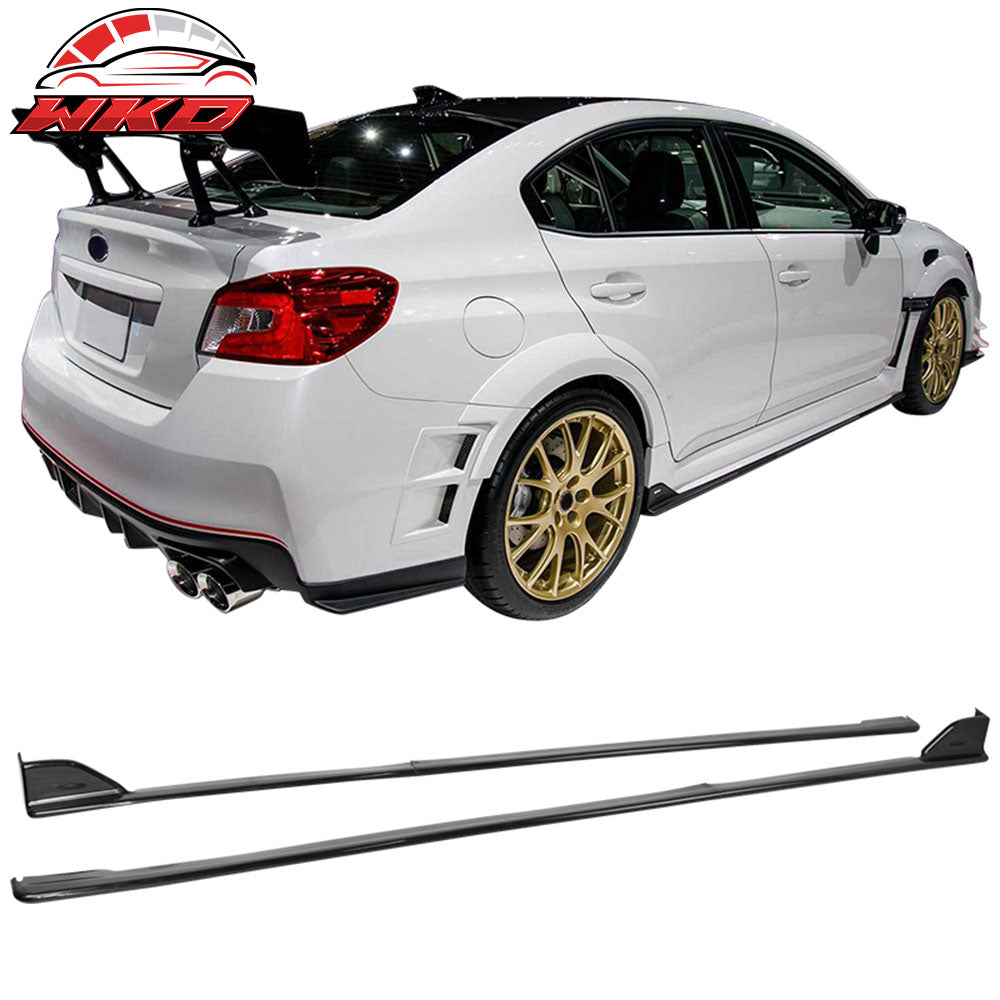 Fits 15-21 Subaru WRX STI Style 2PCS Car Side Skirts Extension Rocker Panel PP