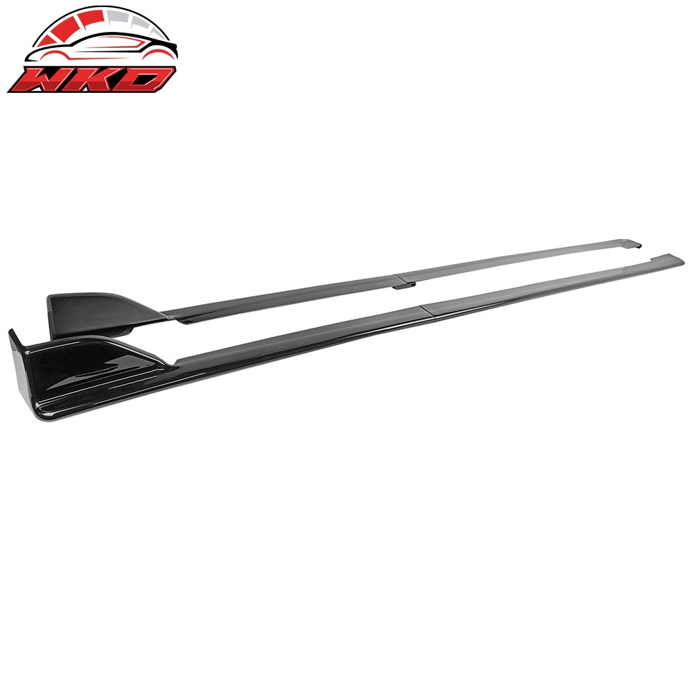 2015-21 Subaru WRX STI Style 4PCS Side Skirts #D4S Crystal Black Silica Pearl | Wholesale