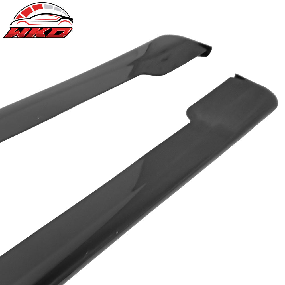 Fits 15-21 Subaru WRX STI Style 4PCS Side Skirts #D4S Crystal Black Silica Pearl