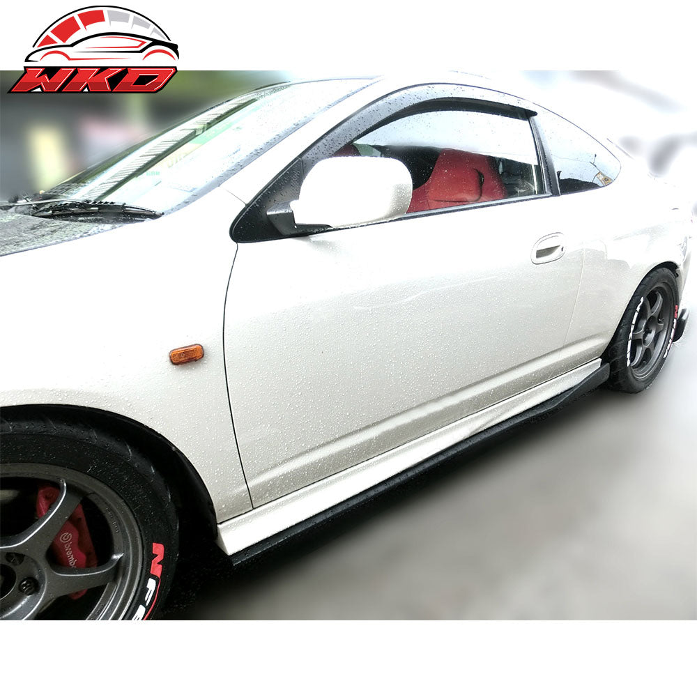 Fits 02-06 Acura RSX DC5 CS Style 2PCS Side Skirts Rocker Panels Extension PU