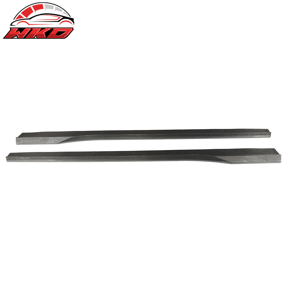 2024-26 Ford Mustang R Style Carbon Fiber Side Skirts Extension Splitters CF | Wholesale