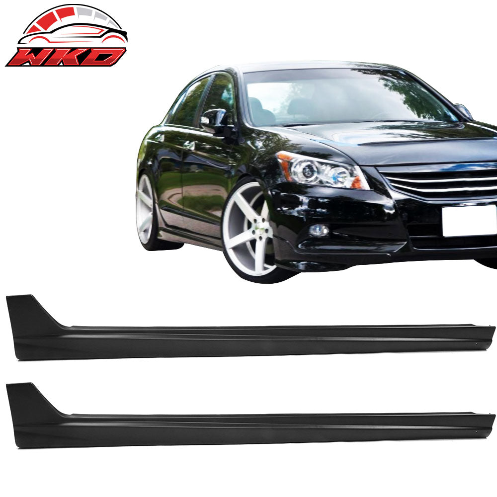 Fits 08-12 Honda Accord 4DR JDM Style Side Skirts PP Rocker Panel Extension 2PC