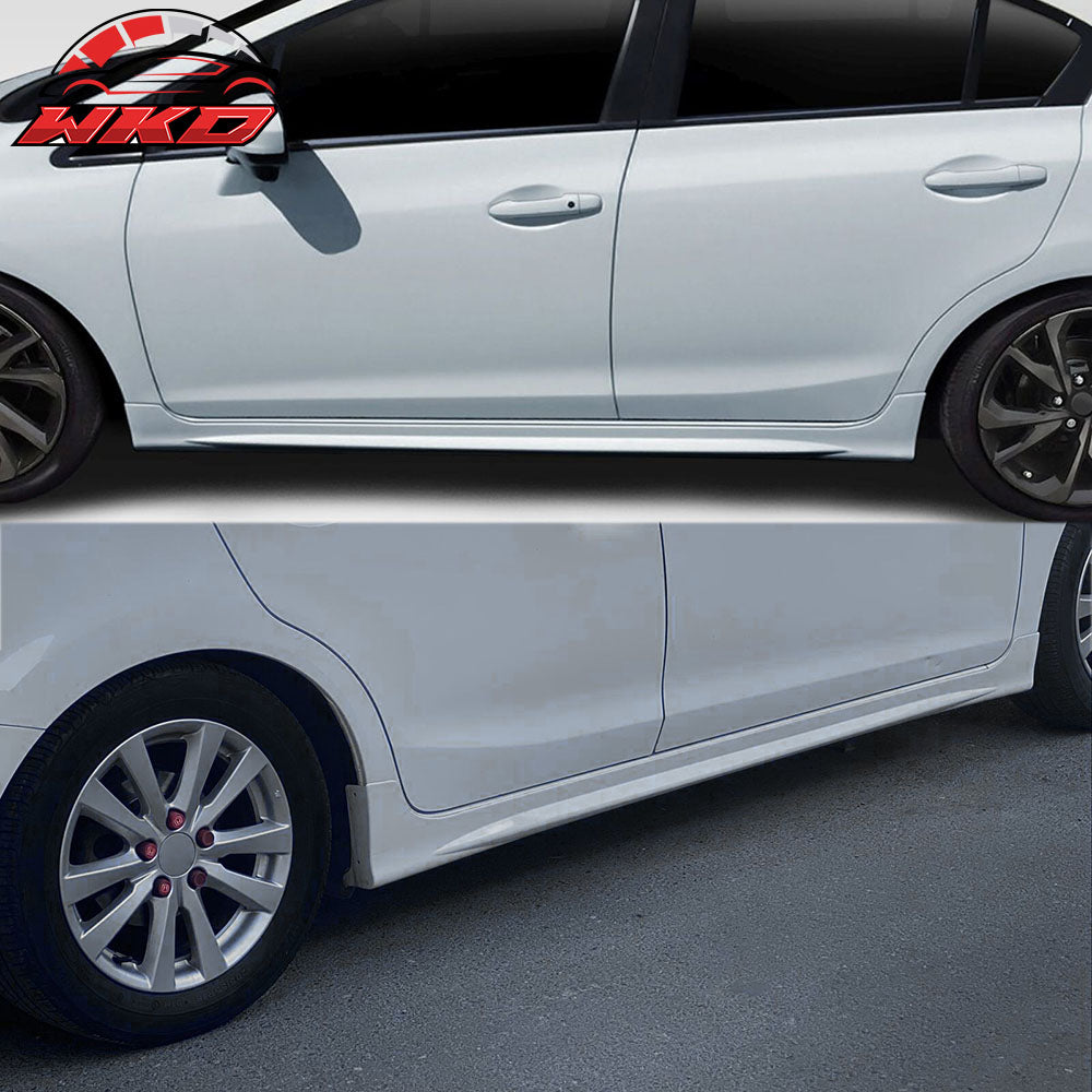 Fits 12-15 Honda Civic 9th 4Dr Mugen RR Style 2PCS Side Skirts Rocker Panels ABS