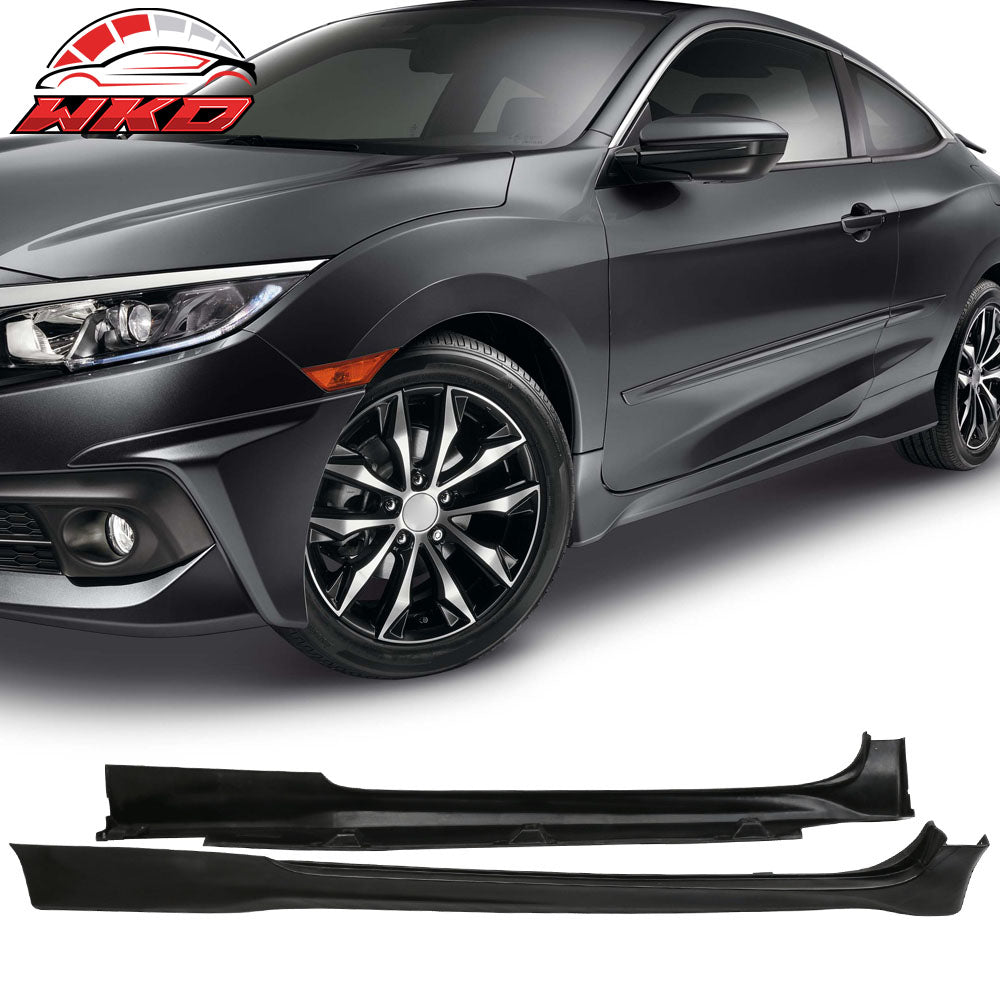 Fits 16-20 Honda Civic Coupe 2Dr Only HF-P Style Side Skirts Unpainted PU