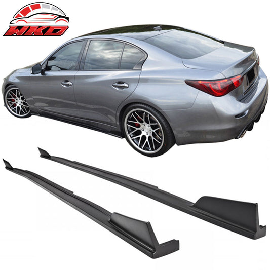 Wholesale 14-23 Infiniti Q50 ST Style Side Skirts Extension Rocker Panel Spoiler PU