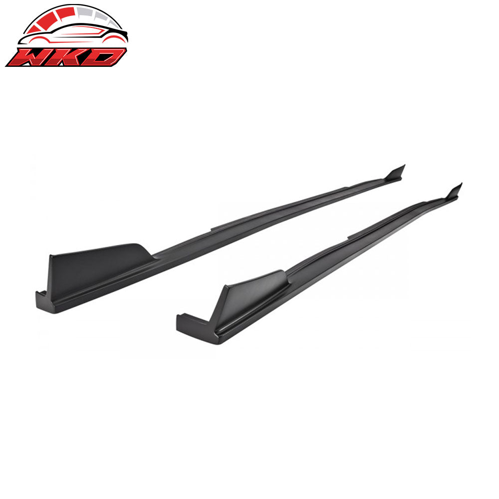 Fits 14-23 Infiniti Q50 ST Style Side Skirts Extension Rocker Panel Spoiler PU