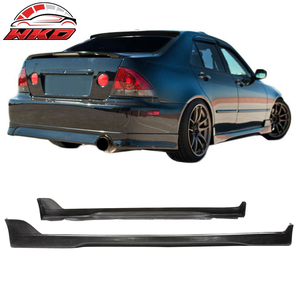 Fits 2001-2005 Lexus IS300 TRD Style 2PCS Side Skirts Rocker Pannel Extension PU