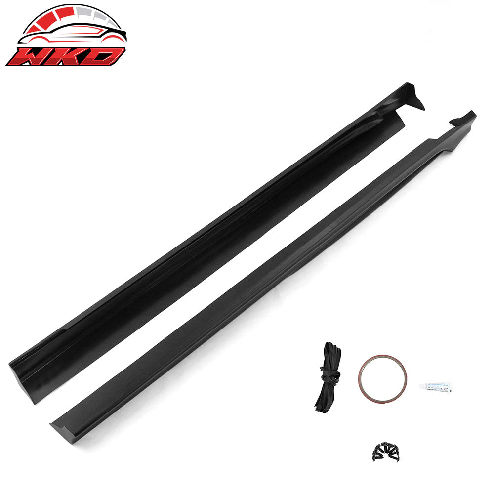Fits 19-20 Mazda 3 Sedan 4DR Side Skirts Extension Rocker Panel Matte Black PP