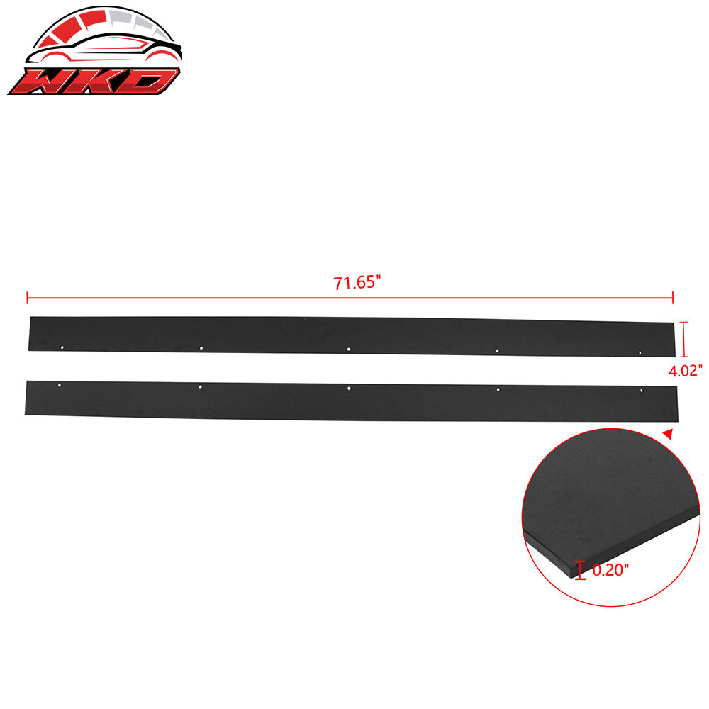 Fits 15-24 Mini Cooper F55 Hardtop 4Dr IKON Style Side Skirts Matte Black ABS