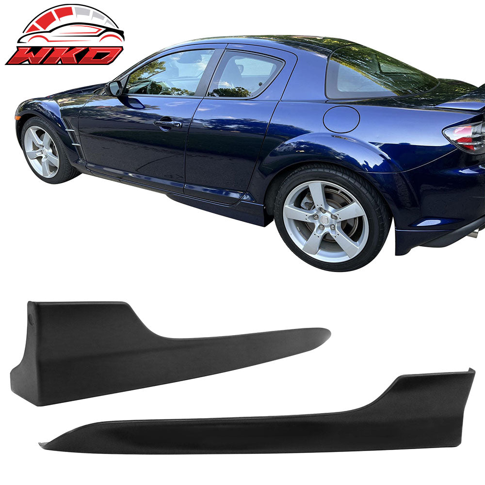 Fits 04-10 Mazda RX-8 OE Style Side Skirt Rocker Panel Extension Unpainted PU