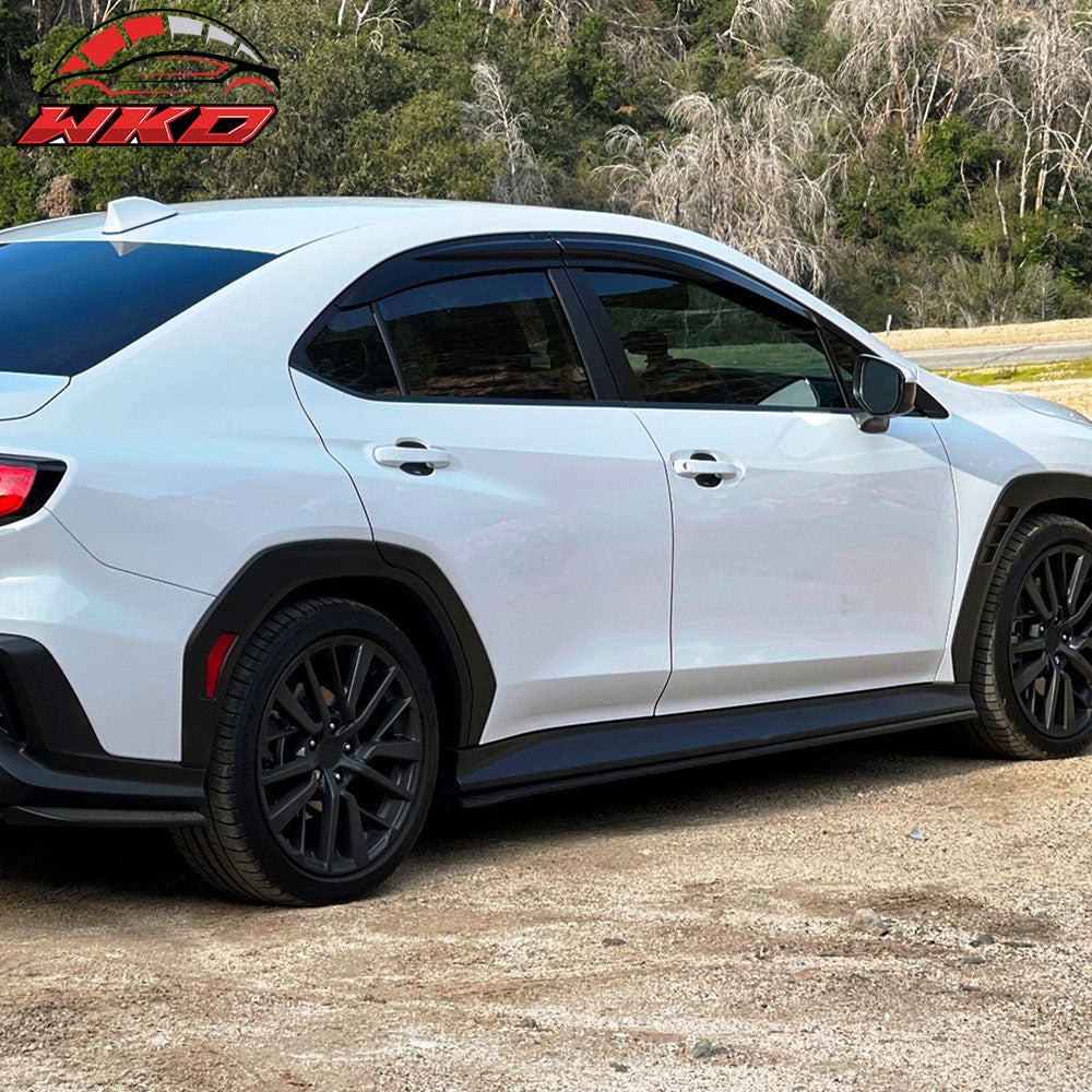 Fits 22-25 Subaru WRX Side Skirts Extension STI Style Rocker Panel Unpainted PU