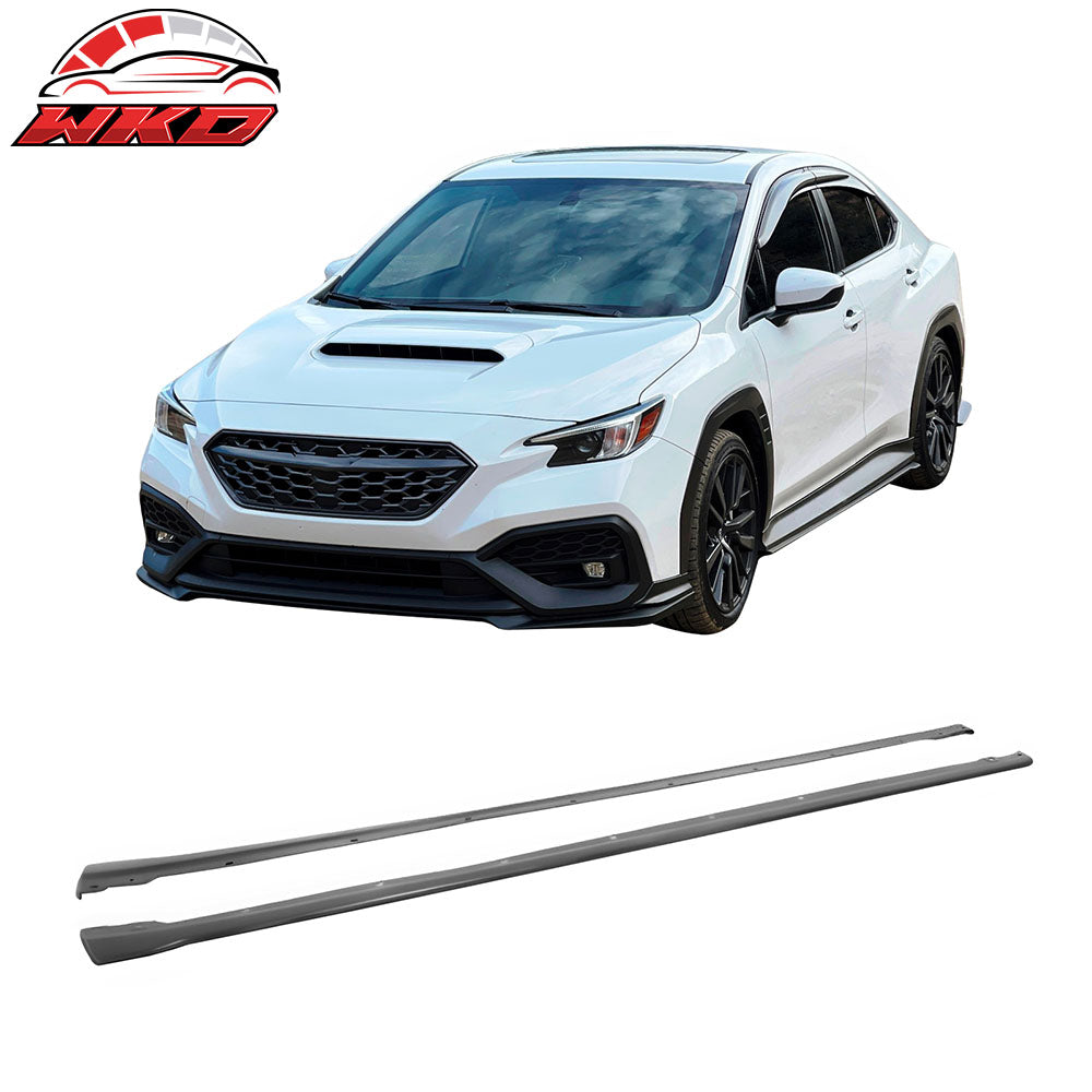 Fits 22-25 Subaru WRX Side Skirts Extension STI Style Rocker Panel Unpainted PU