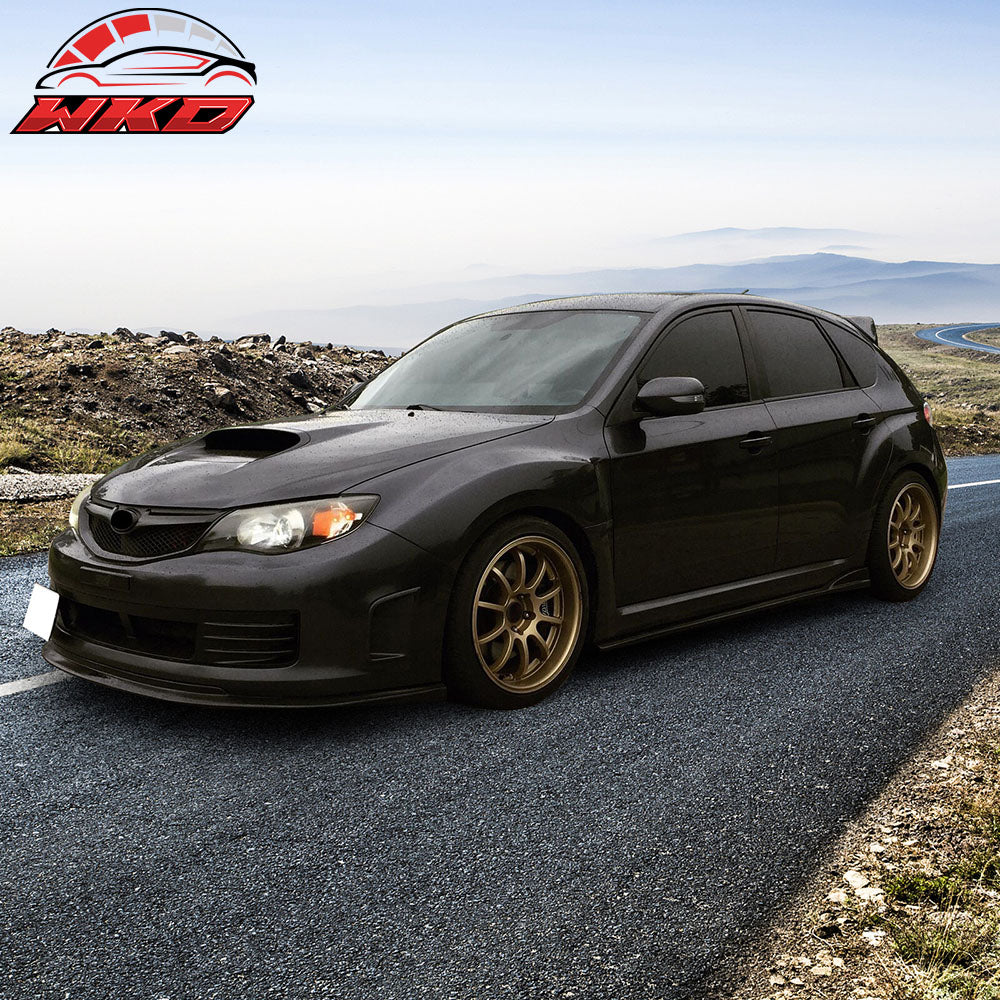 Fits 08-14 Subaru Impreza WRX STI CS Style Side Skirt Extensions Rocker Panel PU