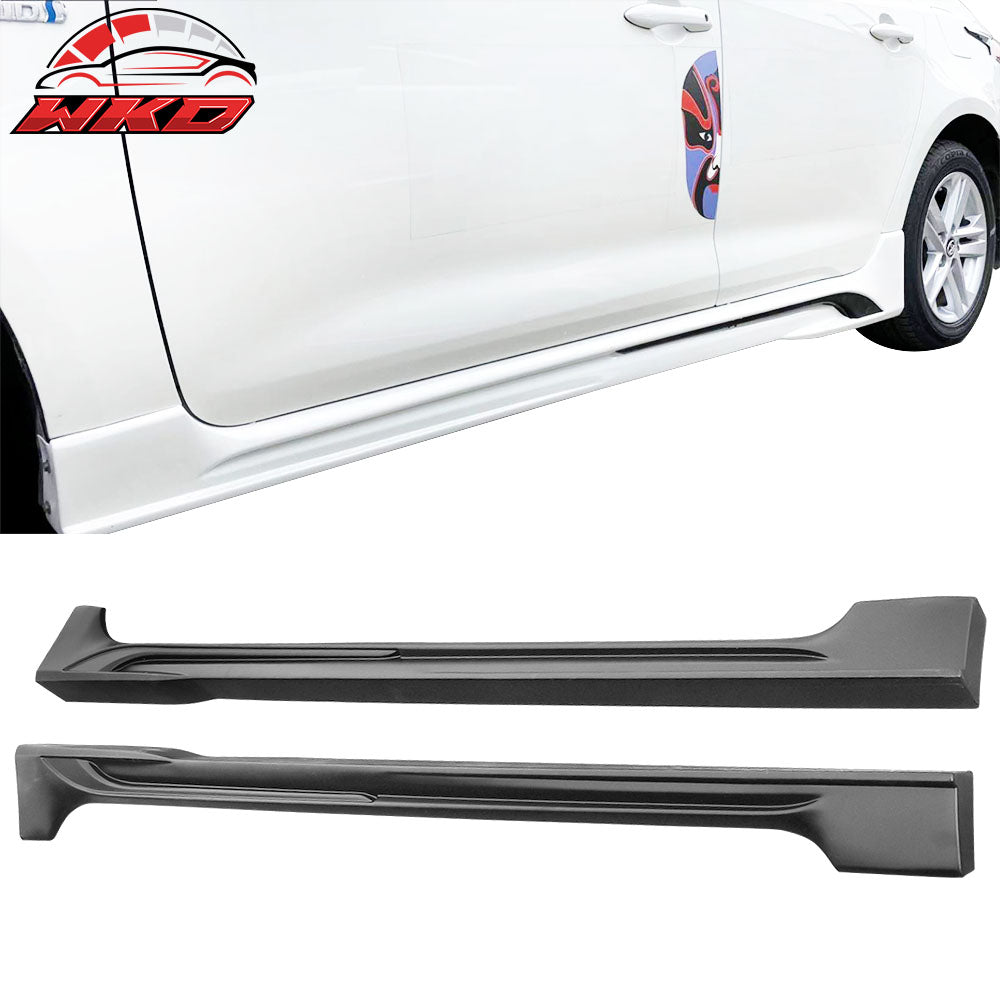Fits 20-25 Toyota Corolla Sedan Side Skirts Rocker Panel Matte Black 2PC - PP