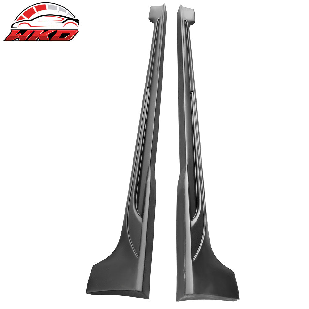 Fits 20-25 Toyota Corolla Sedan Side Skirts Rocker Panel Matte Black 2PC - PP