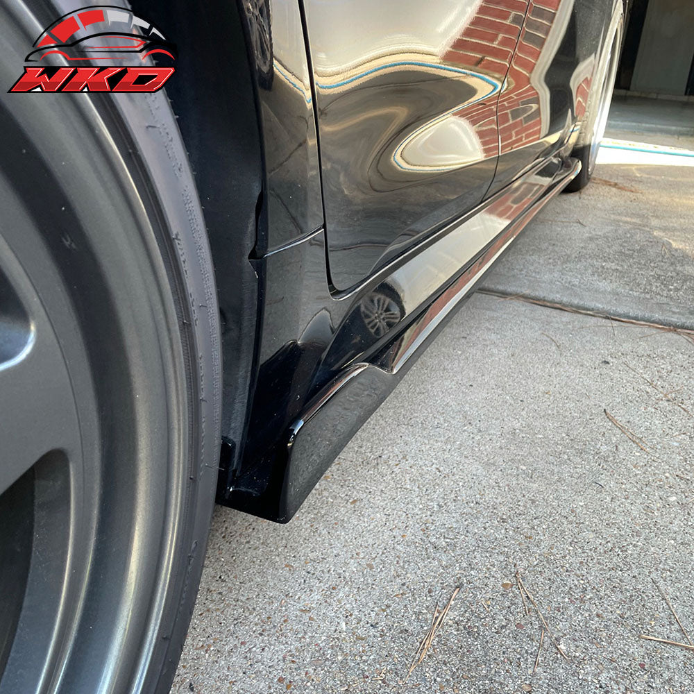 Fits 19-25 Toyota Corolla E210 Hatchback T Style Matte Black Side Skirts Rocker