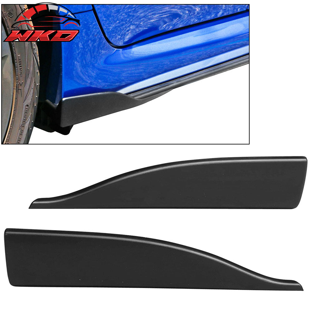 Universal V2 Style Endcaps Add On For Side Skirt Extensions PP Rocker Panel Pair