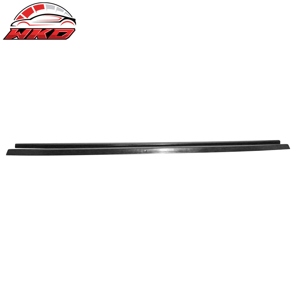 Fits 06-10 Audi S8 D3 MX Side Skirts Extension Bottom Line Rocker Panel Black PU