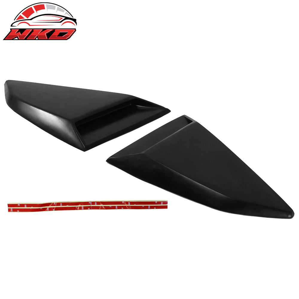 Fits 16-24 Chevy Camaro Quarter Side Window Louvers Scoops Unpainted Black - PU