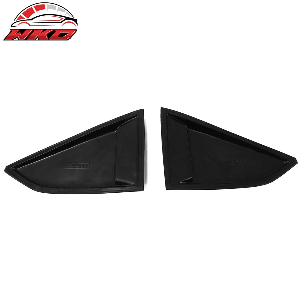 Fits 16-24 Chevy Camaro Quarter Side Window Louvers Scoops Unpainted Black - PU