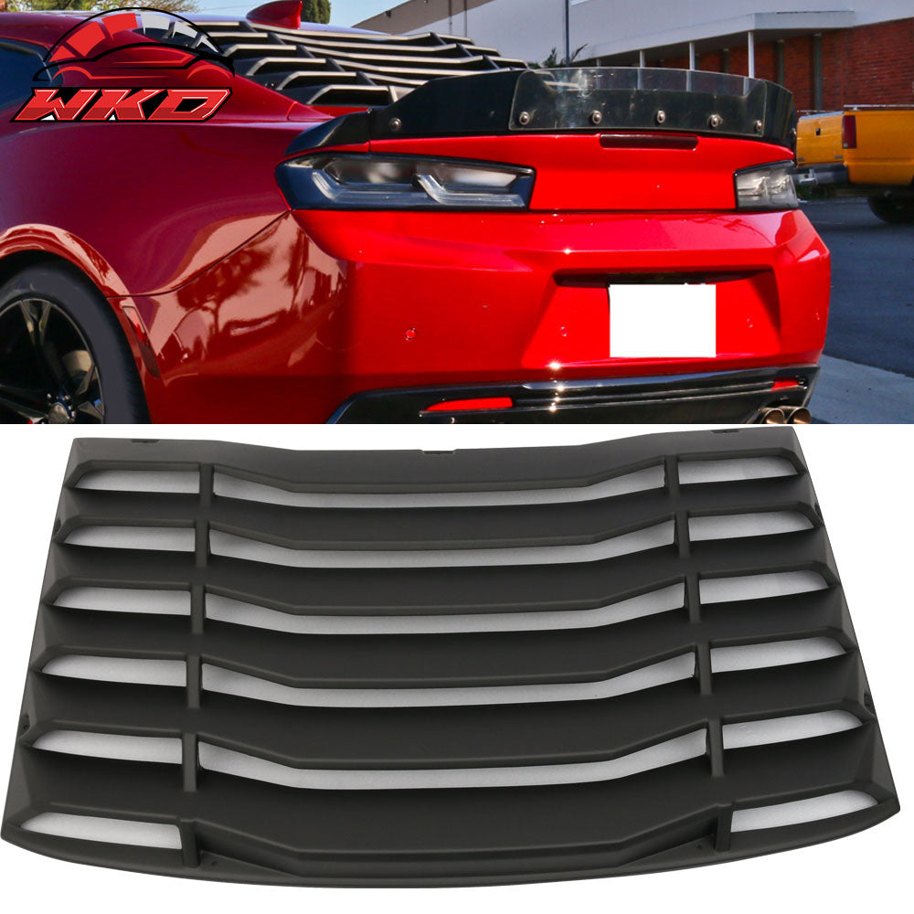 Fits 16-24 Chevy Camaro IKON Style Rear Window Louver + 2PCS Side Window Louvers