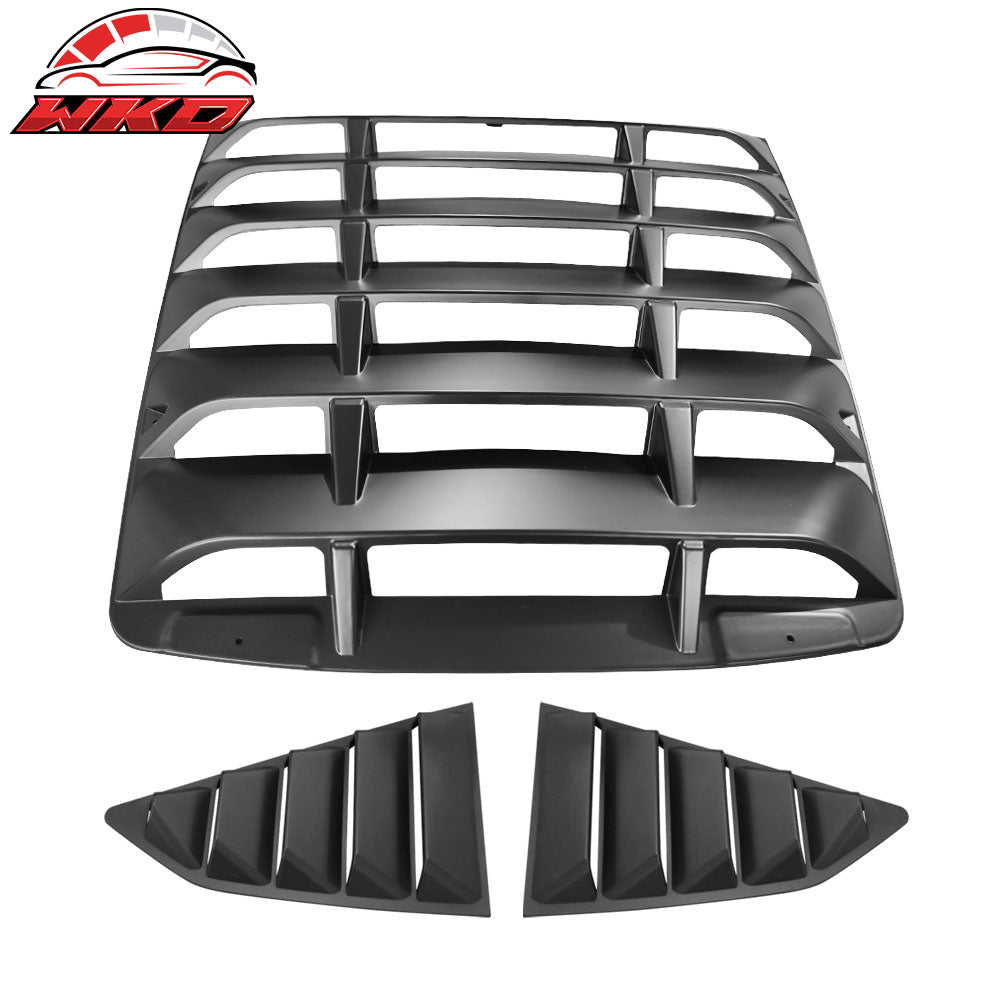 2014-19 Chevrolet Corvette C7 Classic Side + Rear Window Louvers Matte Black | Wholesale