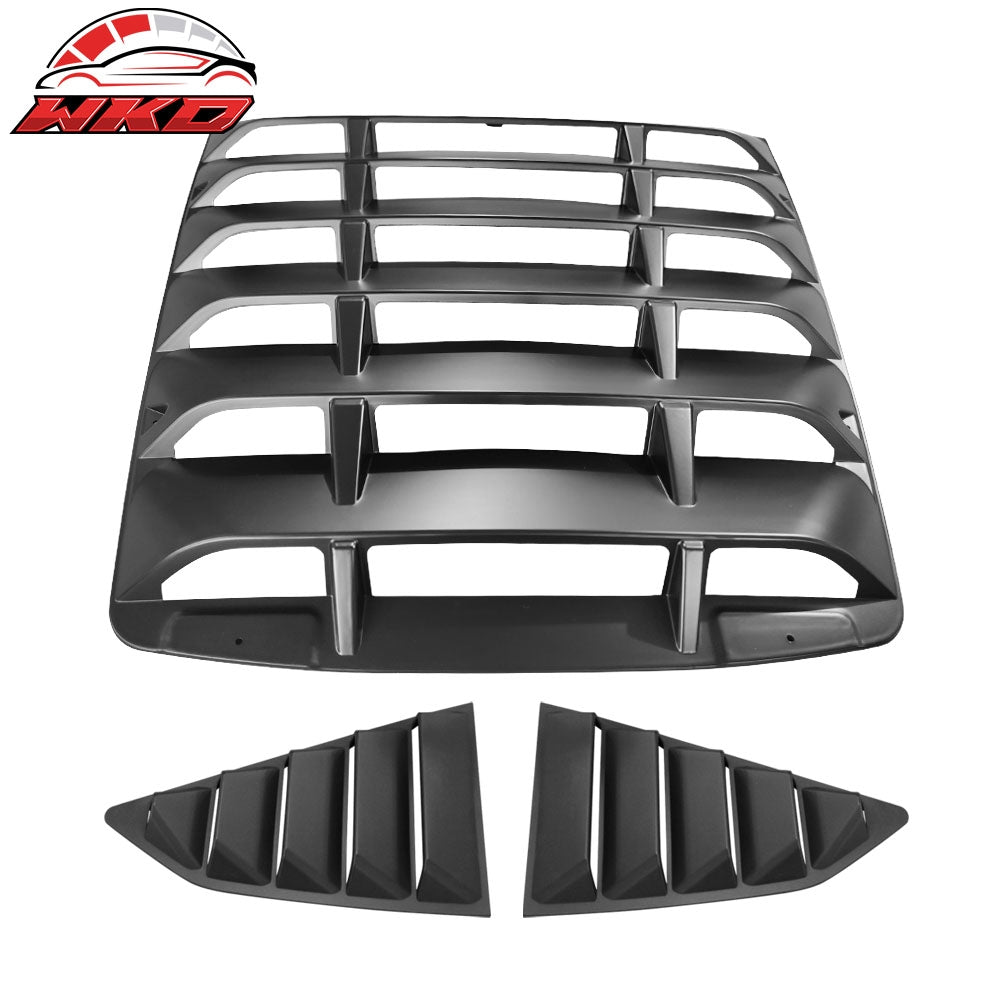2014-19 Chevrolet Corvette C7 Classic Side + Rear Window Louvers Matte Black | Wholesale