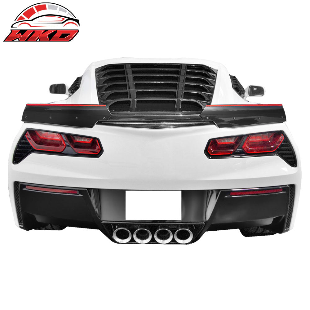 Fits 14-19 Chevrolet Corvette C7 Classic Side + Rear Window Louvers Matte Black