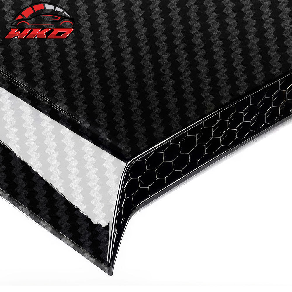 Fits 24-26 Ford Mustang Coupe V Style Side Window Louvers ABS Carbon Fiber Print