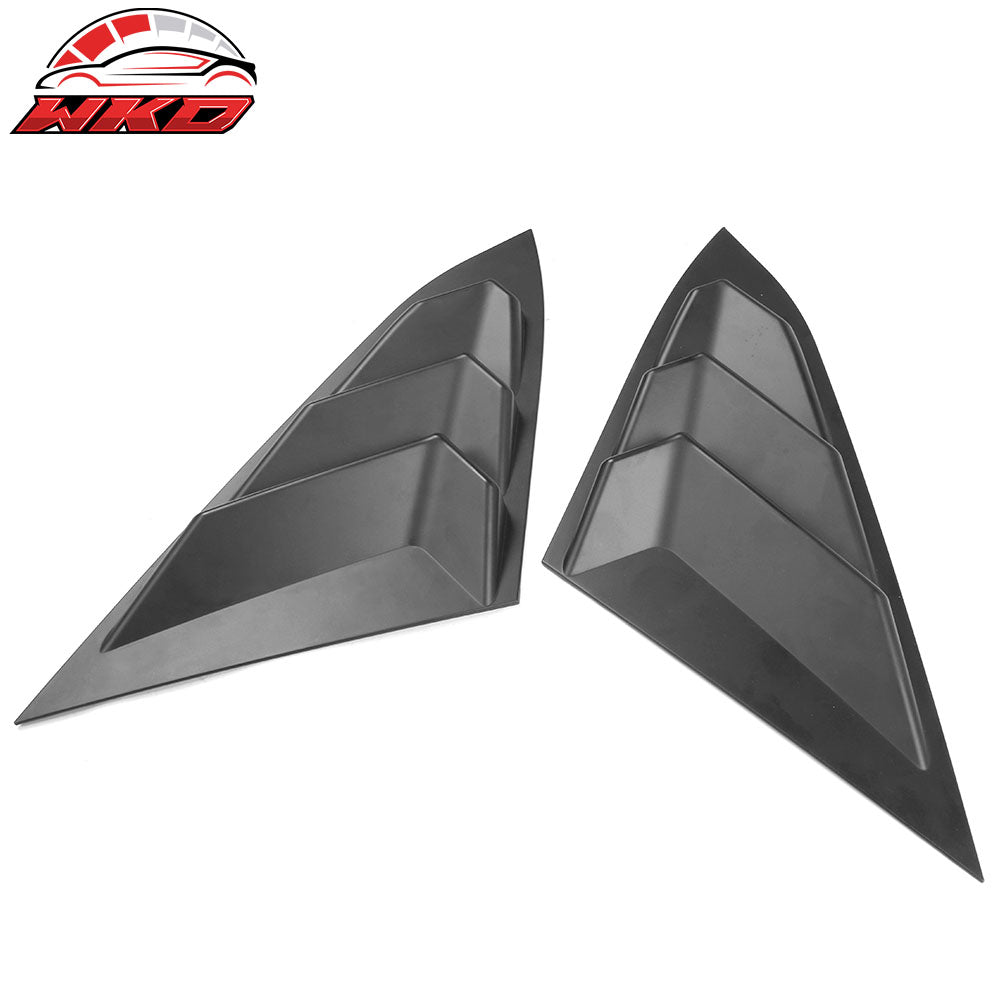 Fits 16-21 Honda Civic Sedan 2PCS Rear Side Quarter Window Louvers Cover ABS