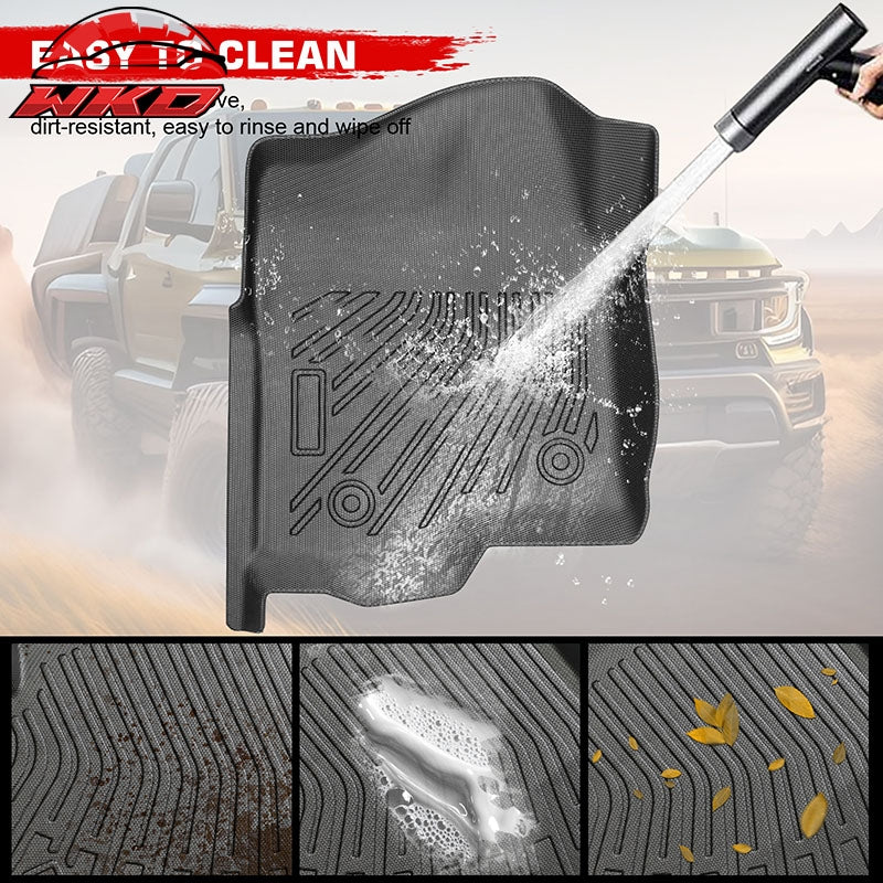 Fits 99-07 Silverado 1500 2500 3500 Anti-Slip Floor Mats All Weather TPE Carpets