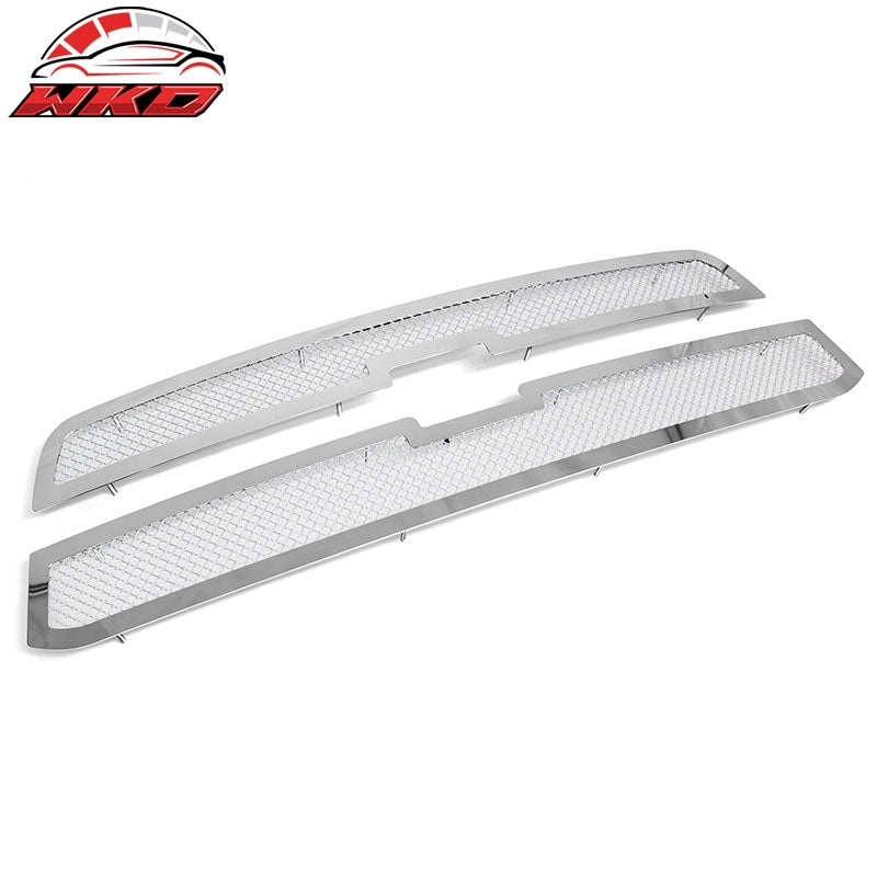 Fits 2003-2005 Silverado 1500 2500 HD 3500 Chrome Mesh Style Front Upper Grille