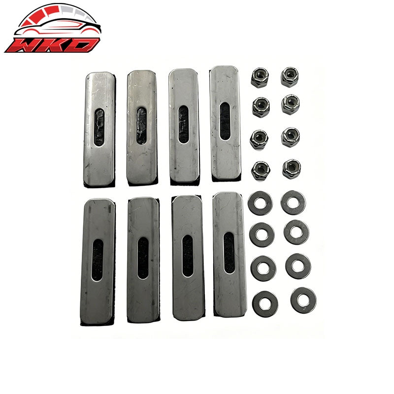 Fits 14-15 Silverado 1500 2PCS Upper Grille Insert Stainless Steel- Billet Style