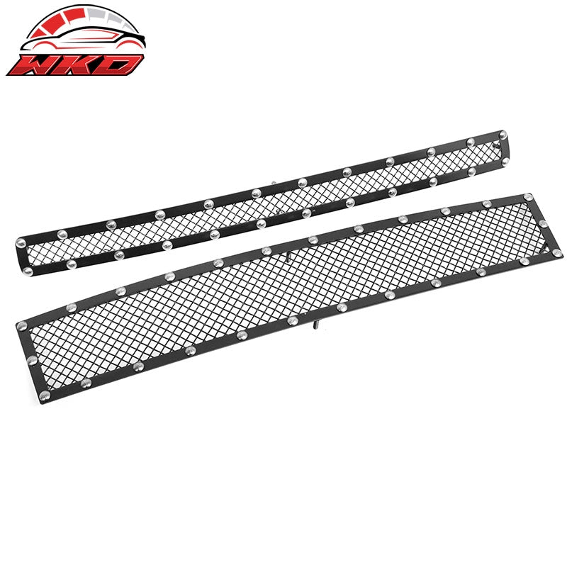 Fits 07-10 Silverado 2500 3500 HD Mesh Style W/ Chrome Rivets Front Lower Grille