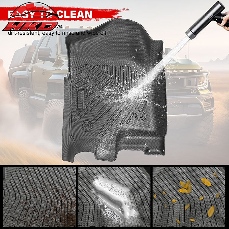 Fits 07-14 Silverado Sierra 1500 2500 3500 Crew Cab Anti-Slip Floor Mats Carpets
