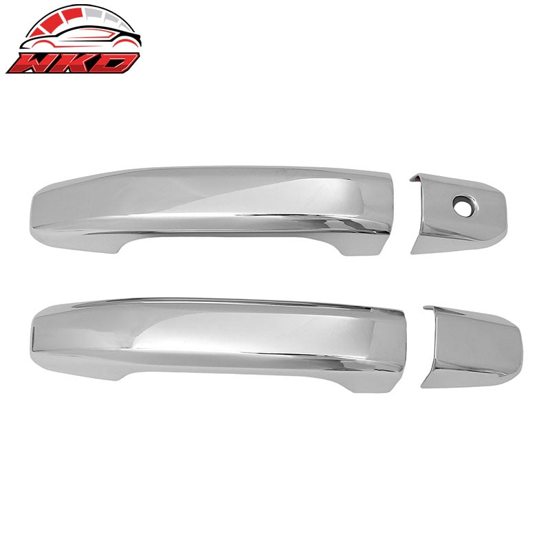 Fits 14-19 Silverado Sierra 1500 2500 3500 HD Door Handle Cover 1-Keyhole Chrome