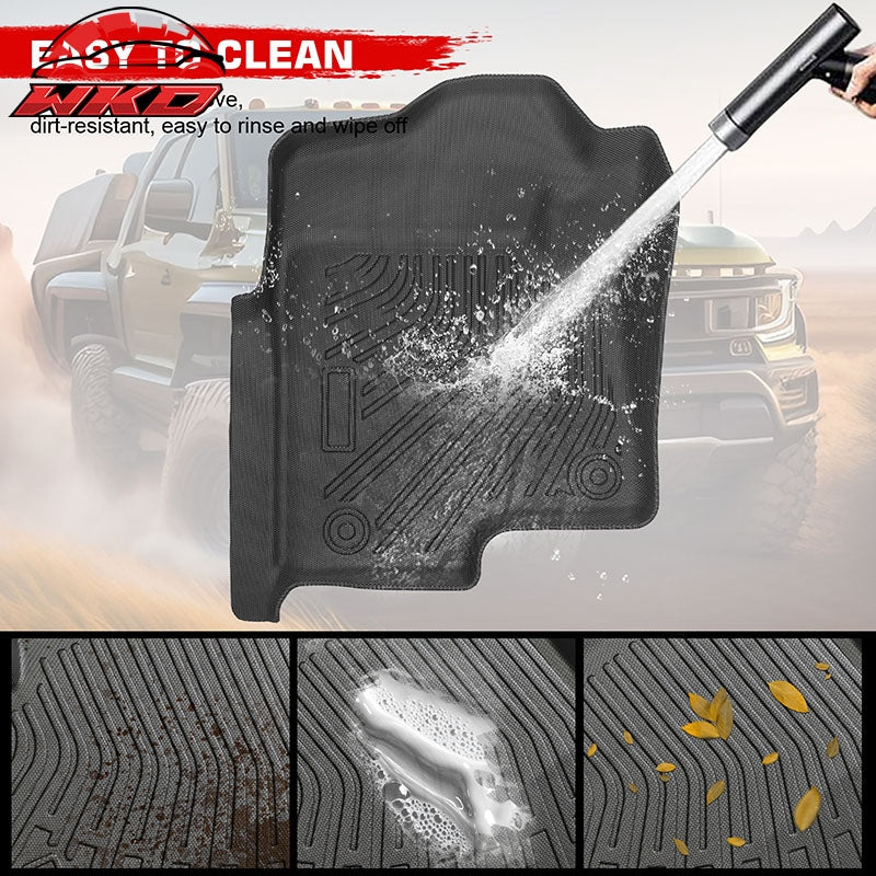 For 07-13 Silverado Sierra 1500 2500 3500 HD Extended Cab TPE Floor Mats Carpets