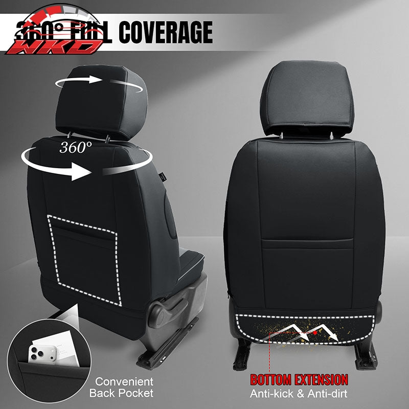 Fits 19-26 Silverado Sierra 1500 2500HD 3500HD Seat Covers Full Set Black& Gray