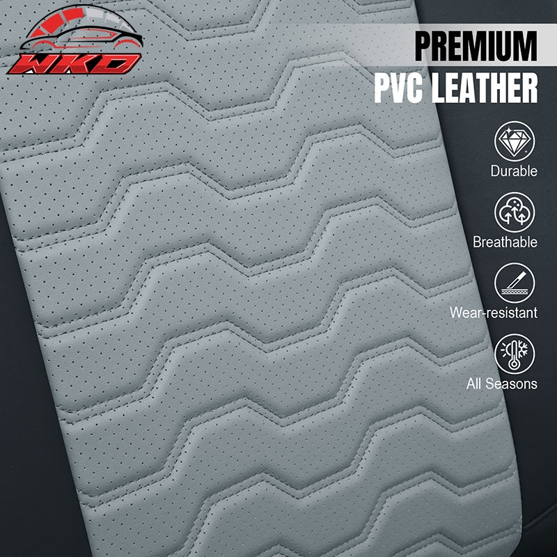 Fits 19-26 Silverado Sierra 1500 2500HD 3500HD Seat Covers Full Set Black& Gray