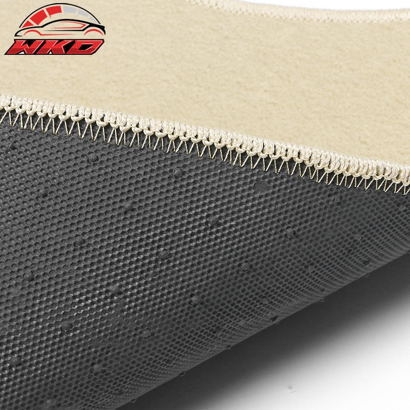 Fits 07-13 Silverado Sierra Crew Cab Tahoe Floor Mats Nylon Beige Carpets 4PC