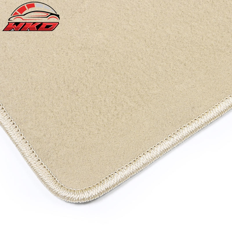 Fits 07-13 Silverado Sierra Crew Cab Tahoe Floor Mats Nylon Beige Carpets 4PC