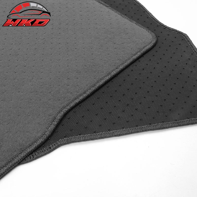 Fits 07-13 Silverado Sierra Crew Cab Tahoe Floor Mats Nylon Grey Carpets 4PC